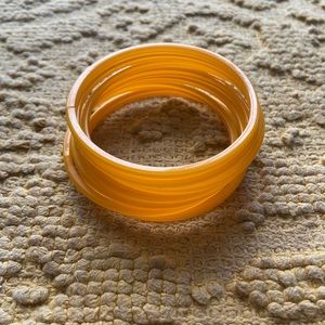 Yellow Glass Bangles Small